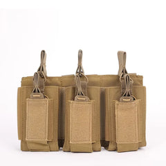 Tactical Triple Mag Holder – Open-Top MOLLE Magazine Pouch for M4/M16/AK