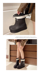 Women’s Waterproof Non-Slip Rain Boots – Soft, Comfortable & Stylish Outdoor Footwear
