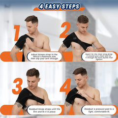 Adjustable Shoulder Brace with Pressure Pad – Left & Right Support