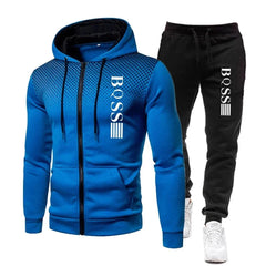 Men’s Fashion Print Tracksuit – Hoodie & Sweatpants Set