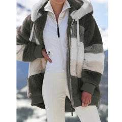 Women’s Oversized Plush Hooded Jacket