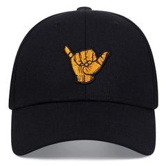 Finger Embroidery Cotton Baseball Cap – Casual Hip Hop Kpop Snapback Hat