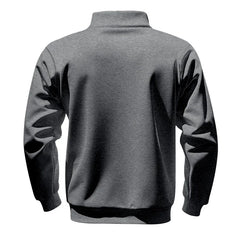 Men’s Heavy Fleece Half-Zip Stand Collar Sweater