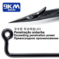 High Carbon Steel Fishing Jig Hooks – 50~100Pcs Long Shank Aberdeen Hooks