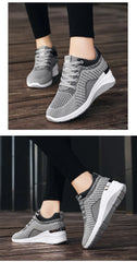 2025 Women’s Vulcanized Sneakers – Platform Walking Flats (Plus Size)