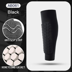 1PC Football Shin Guard Sleeve – Compression Calf Sock with Honeycomb Pads