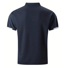 Men’s Slim Fit Golf Polo – Stand Collar Short Sleeve