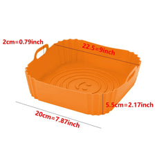 Reusable Silicone Air Fryer Pan Liner – Non-Stick Baking Tray for Pizza, Chicken & Oven Cooking