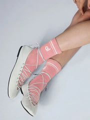 2025 Women’s Retro Cotton Yoga Socks – Medium Long