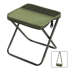 Foldable Backpack Stool – Portable Outdoor Fishing & Camping Chair with Storage Bag