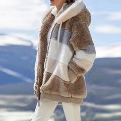 Women’s Oversized Plush Hooded Jacket