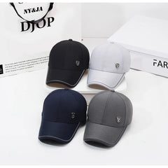 Men’s Summer Breathable Baseball Cap – Black Outdoor Sun Hat 56–60cm