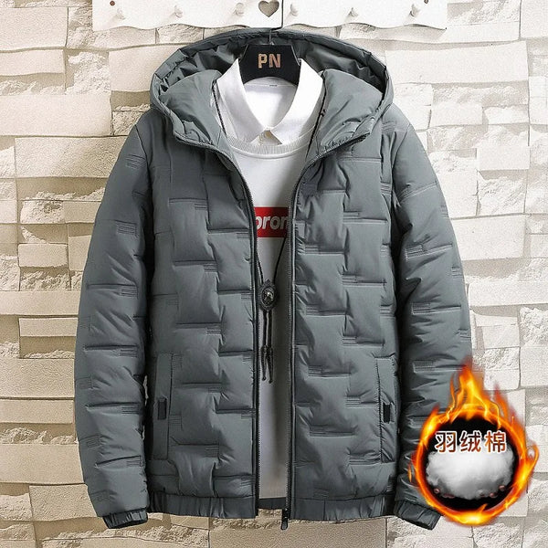 Men’s Thick Cotton Padded Jacket – Slim Fit Winter Streetwear Coat