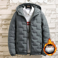 Men’s Thick Cotton Padded Jacket – Slim Fit Winter Streetwear Coat