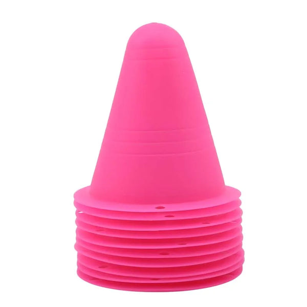 10PCS Training Cones Set – Soft Sports Marker for Soccer, Skating, and Fitness Drills