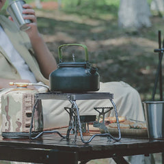 Portable Folding Campfire Grill Stand – Multifunction Outdoor BBQ Rack & Stove Support