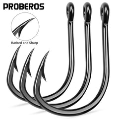 10Pcs High Carbon Steel Barbed Fishhooks