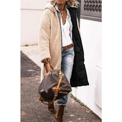 Women’s Winter Hooded Quilted Puffer Jacket – Reversible