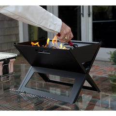 Portable Notebook BBQ Grill – Foldable Charcoal Barbecue Stove for Outdoor Camping & Picnics