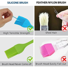 Food Grade Silicone BBQ Oil Brush – Heat Resistant Basting & Pastry Brush for Cooking and Baking