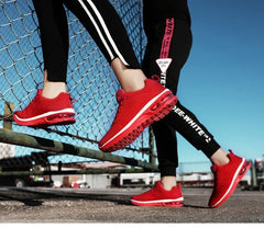 Red Air Running Sneakers – Ultra-Light Breathable Trail Shoes (Up to Size 47)