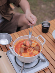 304 Stainless Steel Folding Camping Spork – Multifunctional Outdoor Cookware Tool