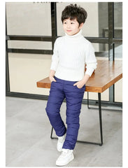 Kids Winter Warm Pants – Cotton-Padded Waterproof Ski Trousers (2–12Y)