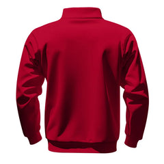Men’s Heavy Fleece Half-Zip Stand Collar Sweater