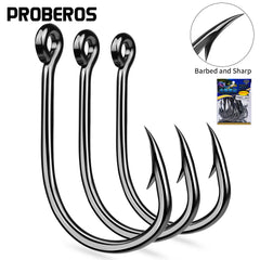 10Pcs High Carbon Steel Barbed Fishhooks