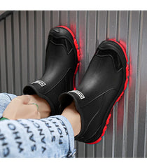 Men’s Waterproof Warm Rubber Rain Boots – Anti-Slip Fishing & Work Shoes