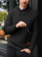 Men’s Winter Knitted Crew Neck Pullover