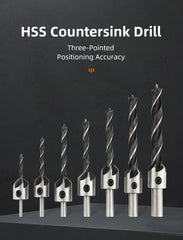 SIQICNC HSS Countersink Drill Bit Set 3–10mm – Chamfer & Pilot Hole Cutter