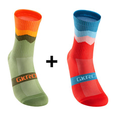 2 Pairs Professional Cycling Socks – Breathable Compression