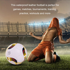 Size 5 Leather Soccer Ball – Professional Training & Match Football