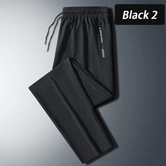 Men’s Quick-Dry Running Pants – Zipper Fitness Trousers