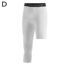 Men’s One-Leg Basketball Compression Tights – Athletic Base Layer Pants