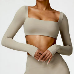Women’s Quick-Dry Square Neck Gym Top