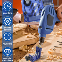 47Pcs Pocket Hole Jig Drill Guide Kit