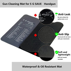 Gun Cleaning Rubber Mat — 3D Firearm Bench Mat / Mouse Pad (AR15 AK47 Glock 1911 etc.)