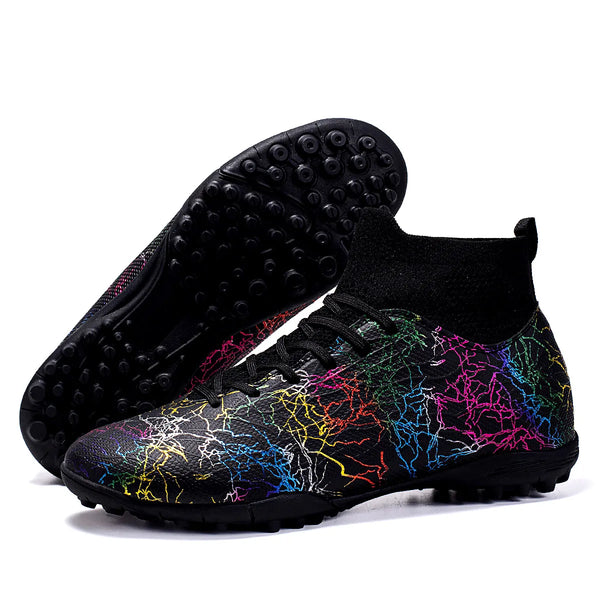 Men’s High-Top Soccer Shoes – Turf Training Anti-Slip Cleats