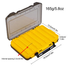 10-Cell Double-Sided Fishing Tackle Box – Durable Bait & Tool Organizer