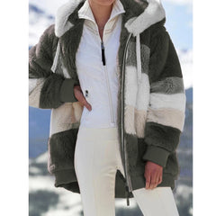 Women’s Oversized Plush Hooded Jacket