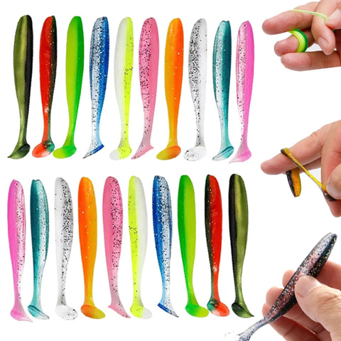 10-Pcs T-Tail Soft Fishing Baits