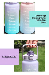 2000ml Large Capacity Gradient Water Bottle – Outdoor Sports & Fitness