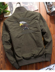 Men’s Outdoor Vintage Cargo Jacket – Embroidered Cotton Windbreaker 2024