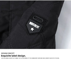 Men’s Stand Collar Windproof Cotton Jacket – Light Business Casual Autumn/Winter Coat