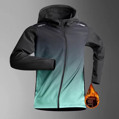 Men’s Autumn Running Jacket – Quick-Dry Sports Windbreaker with Fleece Lining