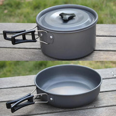 Lightweight Camping Cookware Set – Portable Pot & Pan Kit for 1–7 People