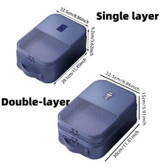 High-Quality Portable Travel Shoe & Clothes Bag – Double/Single Layer Organizer