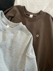 Women’s Classic Letter Sweatshirt – Casual Loose O-Neck Pullover Hoodie